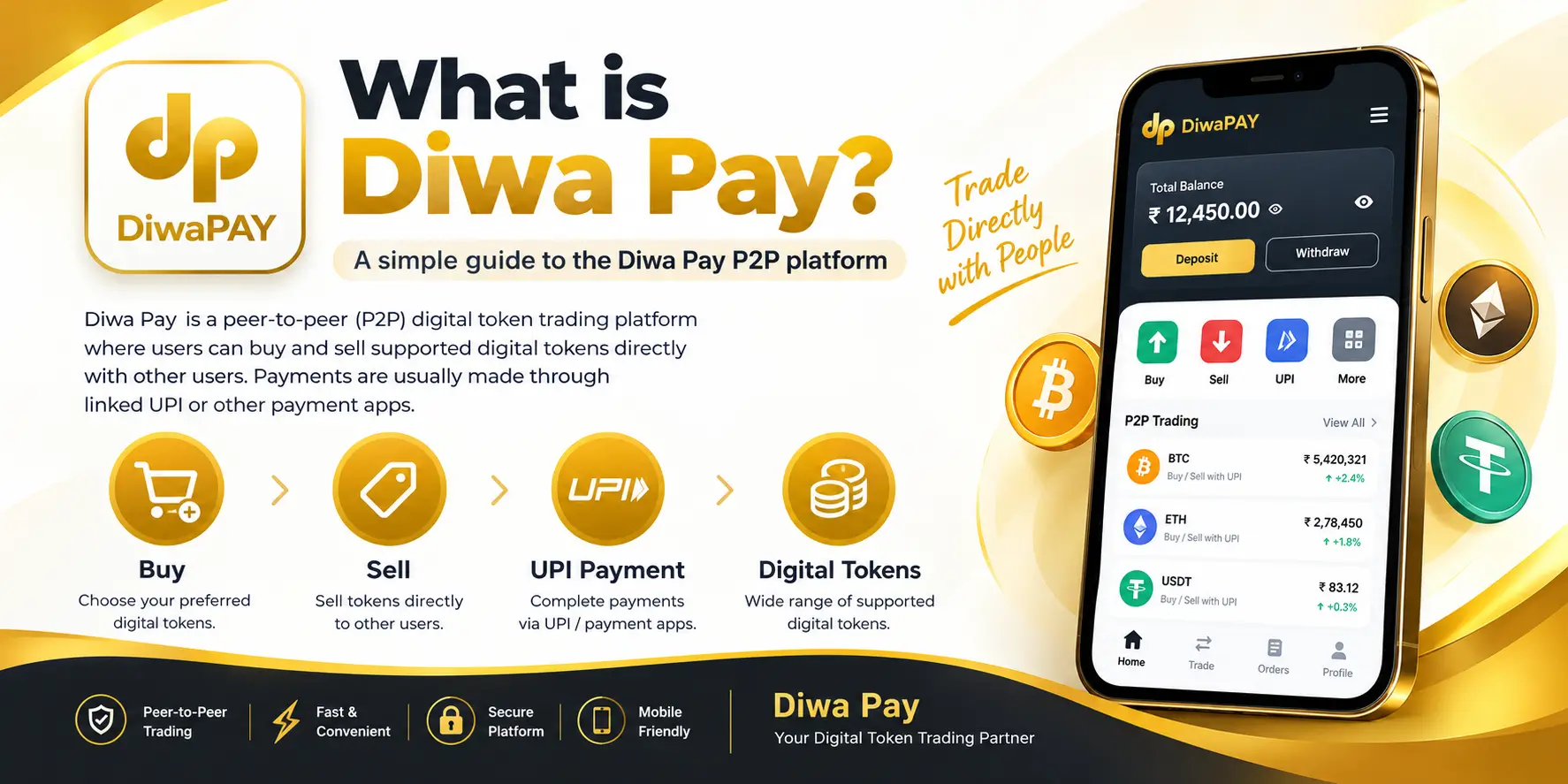 What is Diwa Pay explained: P2P token and USDT selling to UPI